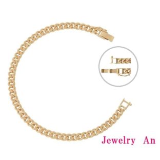 18金 喜平 ブレスレット K18 2面カット 20g 18cm 20cm 中折 造幣局検定マーク 刻印入り メンズ レディース キヘイ チェーン