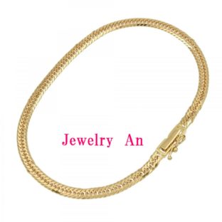 18金 喜平 ブレスレット K18 8面カットトリプル 5g 18cm 造幣局検定マーク 刻印入り メンズ レディース キヘイ チェーン