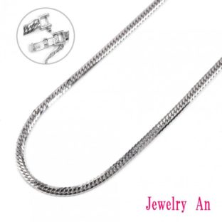 18金 ホワイトゴールド 喜平 ネックレス K18WG 6面カットダブル 20g 40cm 50cm 60cm 造幣局検定マーク 刻印入り メンズ レディース キヘイ チェーン